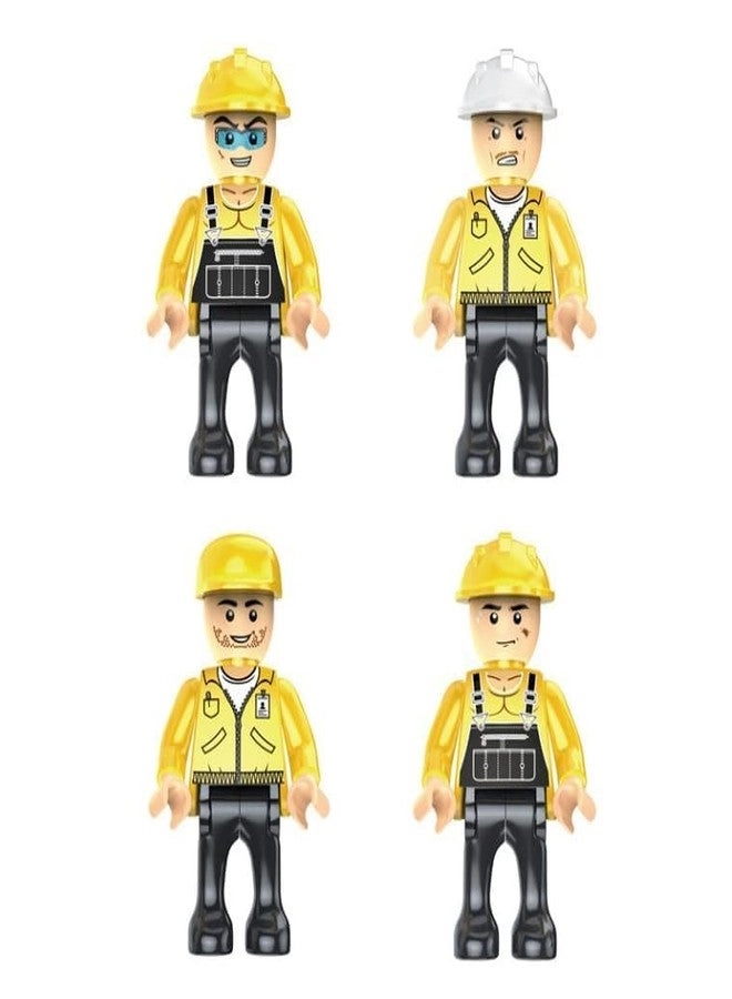 Mining Construction Site Building Blocks Set - DIY Drill Trucks Dumpers Mini Figures Rock Elements
