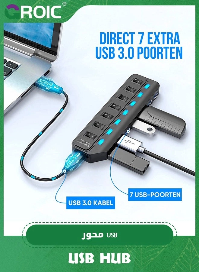 USB Hub - 4-Port 1xUSB3.0 3xUSB2.0