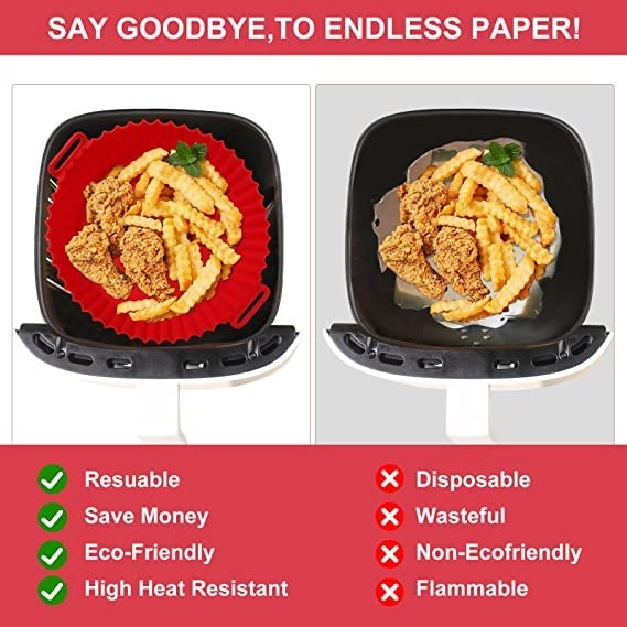 Air Fryer Silicone Pot - Silicone 2Pcs