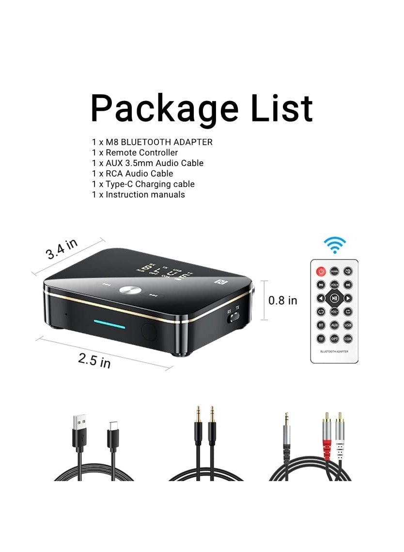 Bluetooth Transmitter and Receiver - Bluetooth 5.0 USB Battery