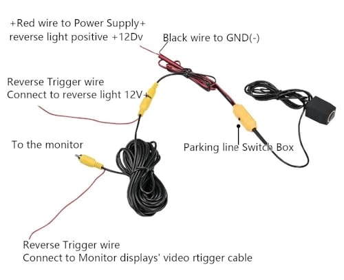 Reverse car rear view camera - Night vision Wired 720 x 540 pixels