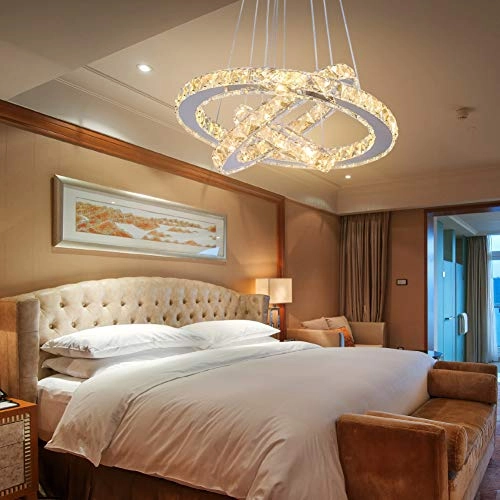 LED Crystal Chandeliers 3 Rings - Warm White (2500K-3500K) Non-Dimmable