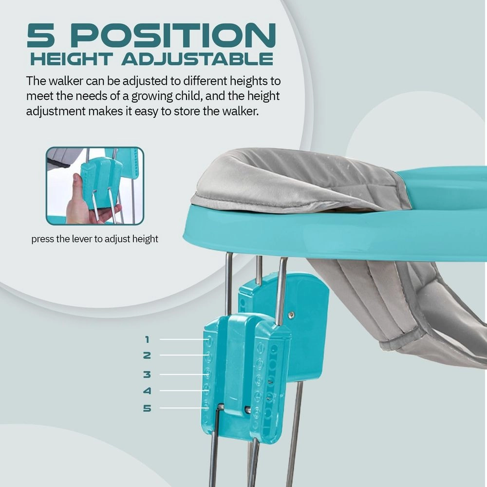 Foldable Baby Walker - 3-step height adjustable 15 kg