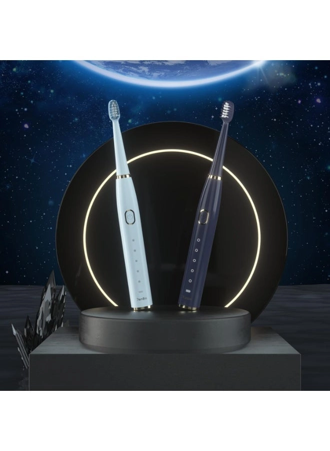 Sonic Electric Toothbrush - 8 Heads 5 Modes Midnight Black