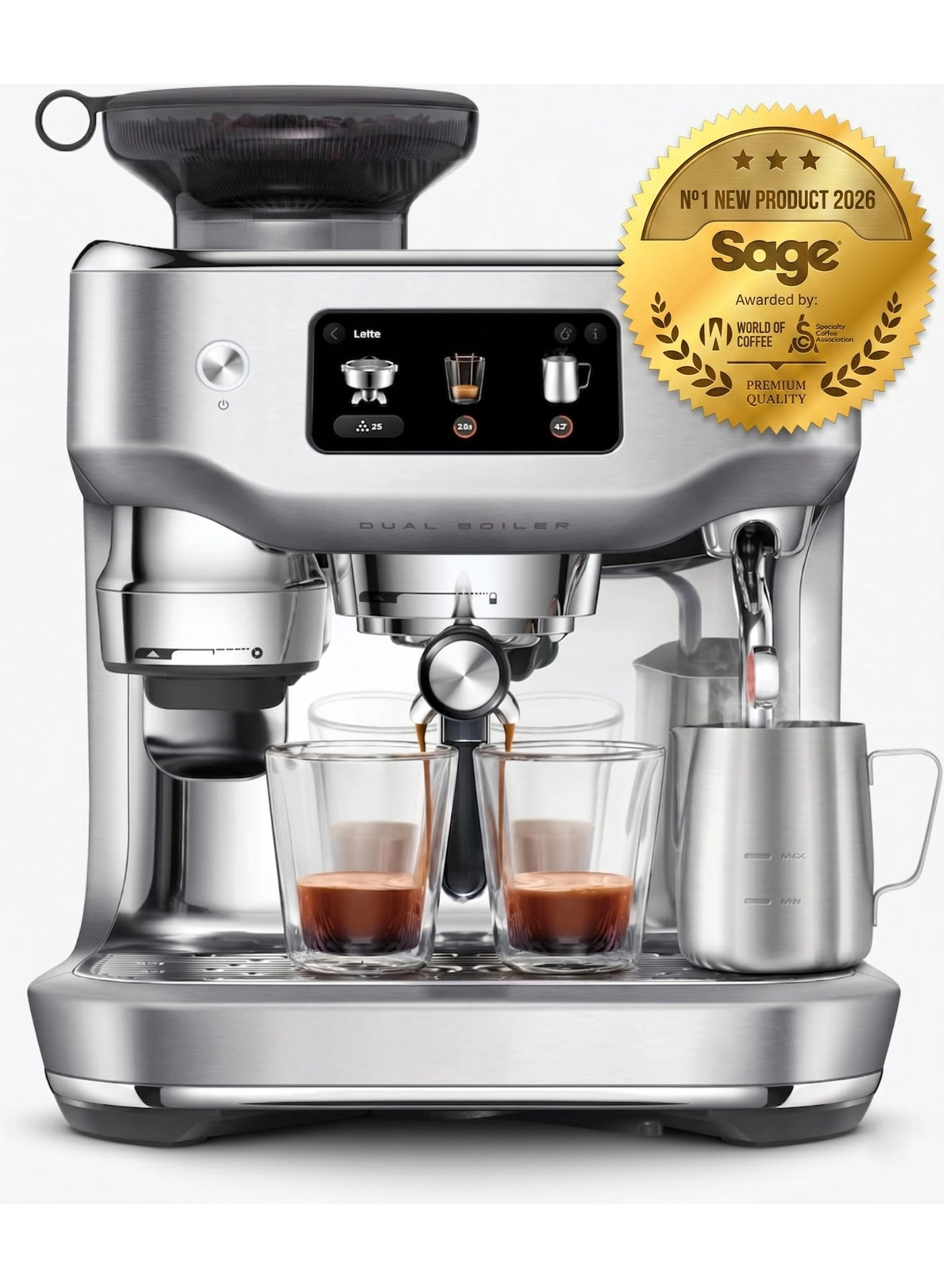 BRG Middle East Appliances L.L.C. Oracle Dual Boiler SES995BSS4GUK1 - Automated Precision Custom Milk Texturing