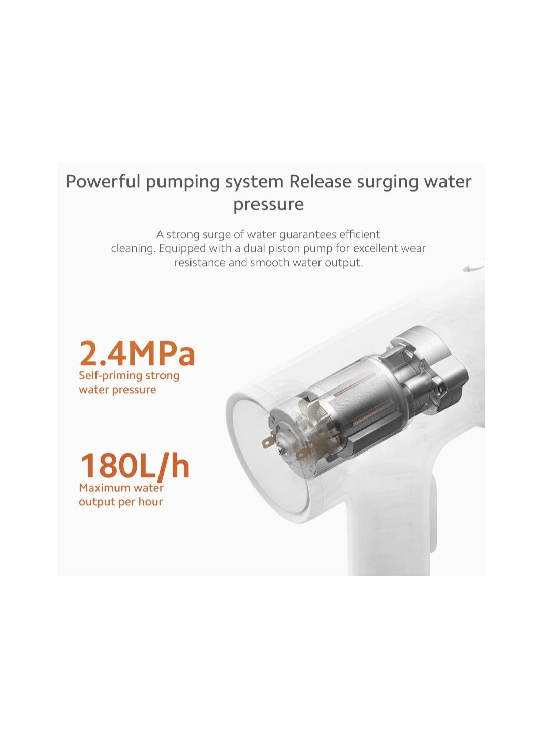 MJXCJ001QW - Cordless High-Pressure Car Washer 18V 2000mAh White