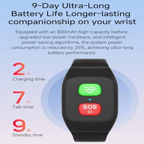 Fall Detection Smart Watch 40.5mm ABS + Silicone