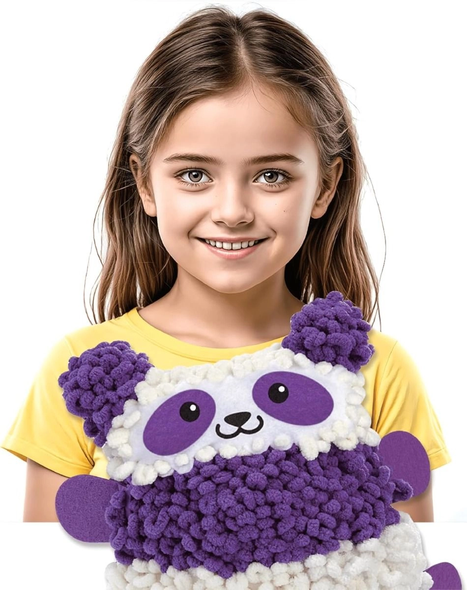 Plush Panda Pal - DIY 25.5 cm Purple