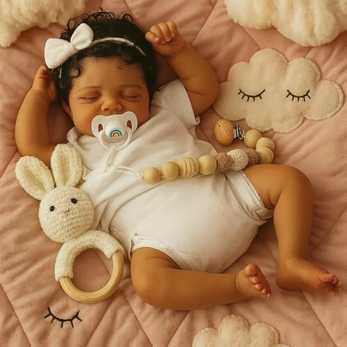 SCOM Reborn Baby Doll - 18 Inch African American Boy Ages 3+
