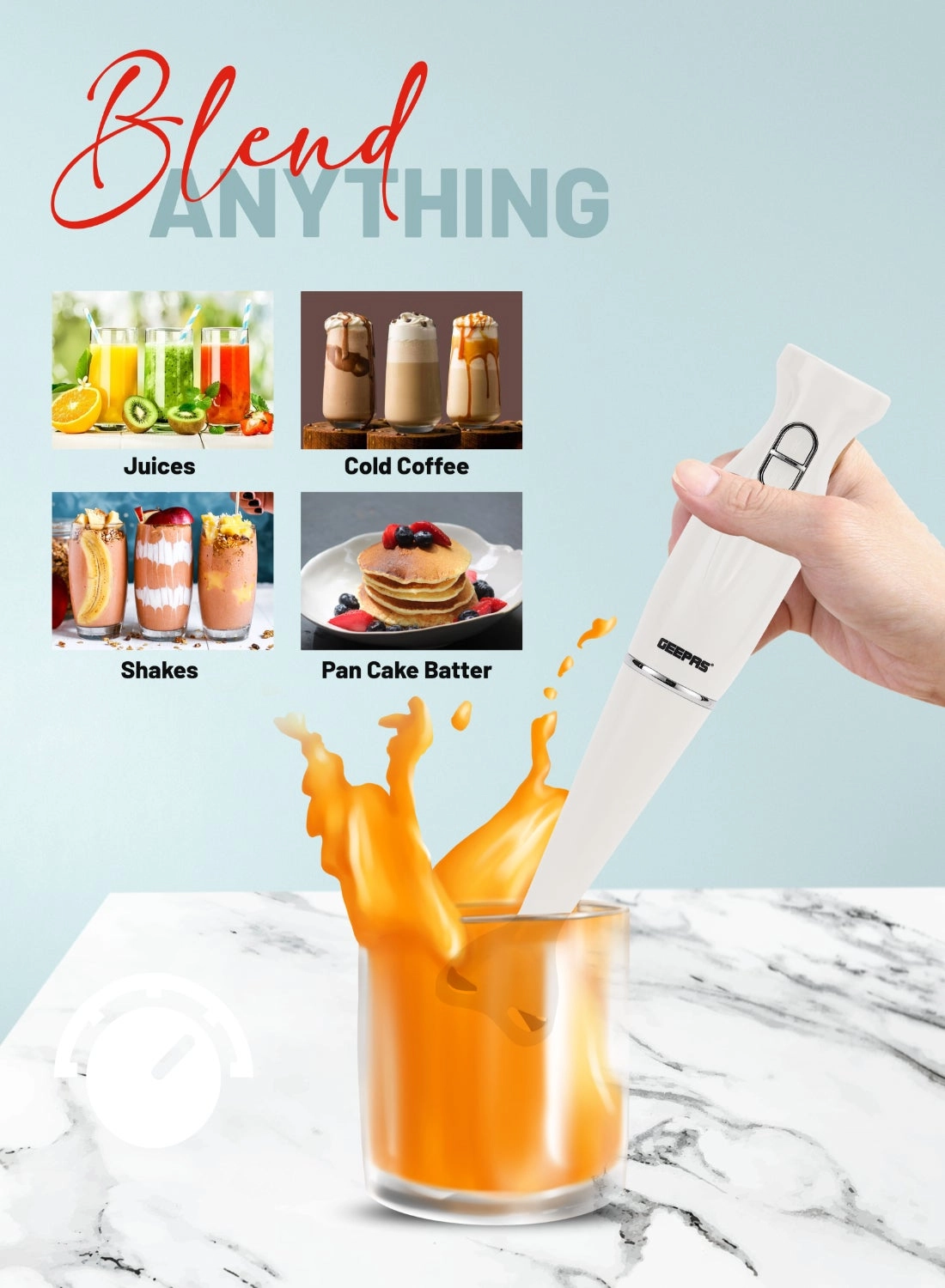 GHB6143 - 2-Speed Stainless Steel Blades