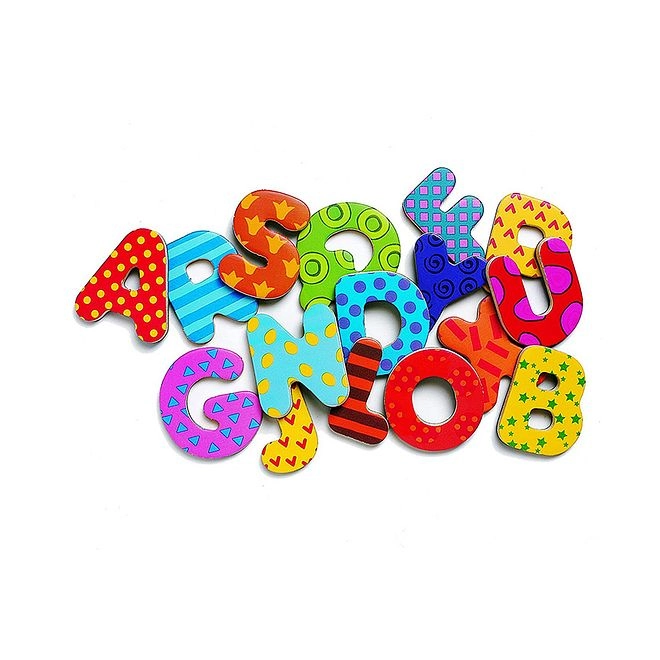 Wooden Magnetic Large Alphabet Letters - 3+ 38 pieces