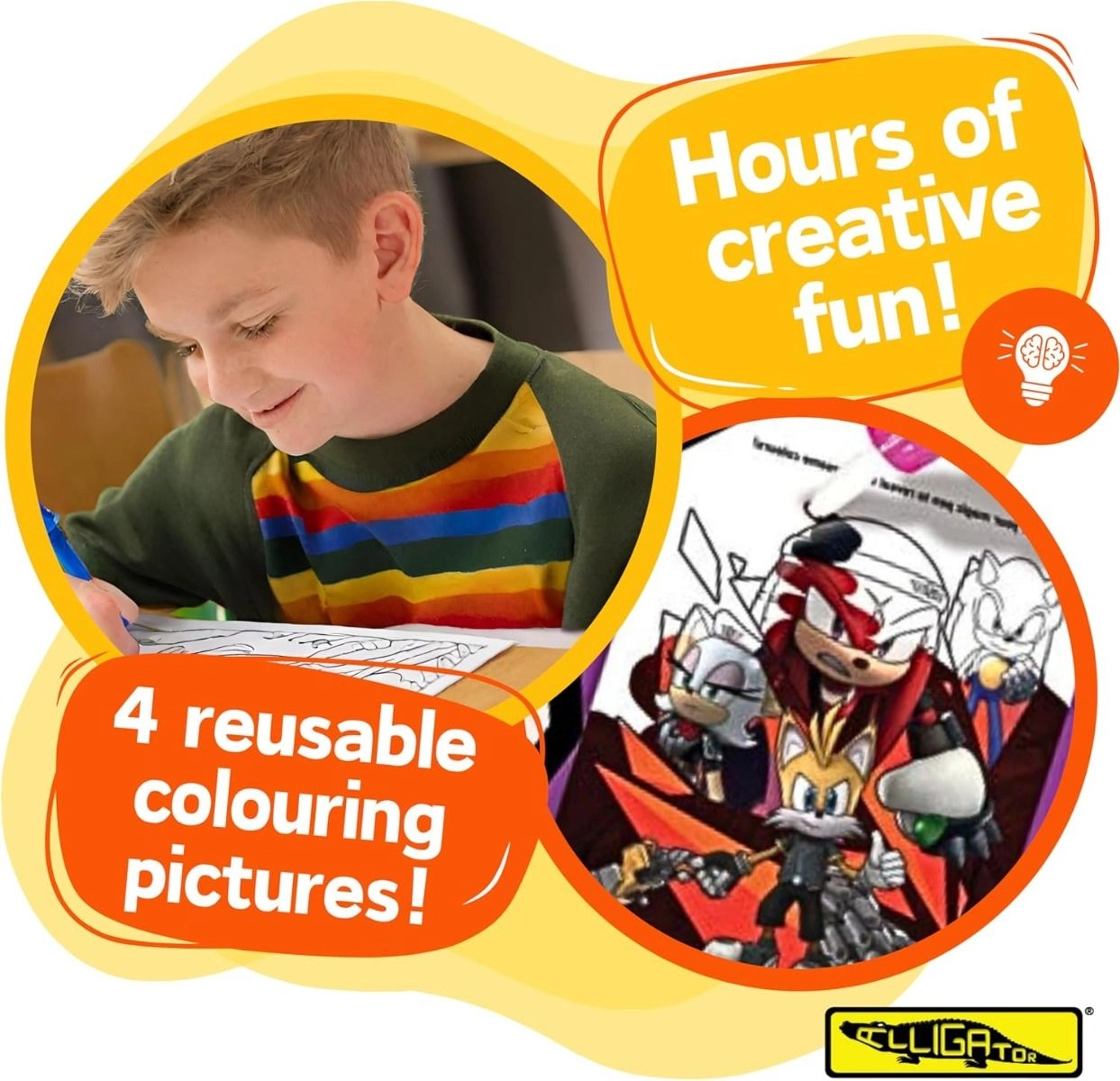 Sonic Prime Aqua Magic - 12 colouring cards Multi Colour