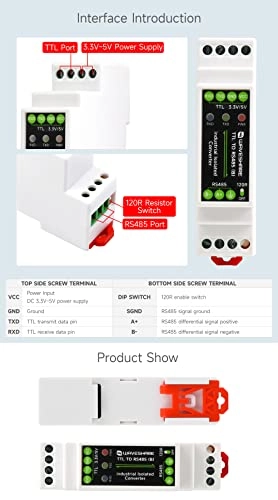 TTL TO RS485 (B) - screw terminal RS485 output terminal 15KV ESD protection