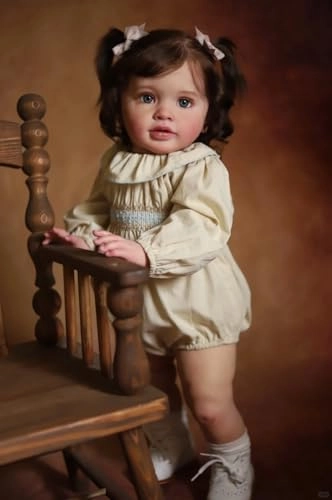 Pippa Reborn Baby Doll - 26 inch Cotton Vinyl Hand-rooted Curly Hair Ages 3+