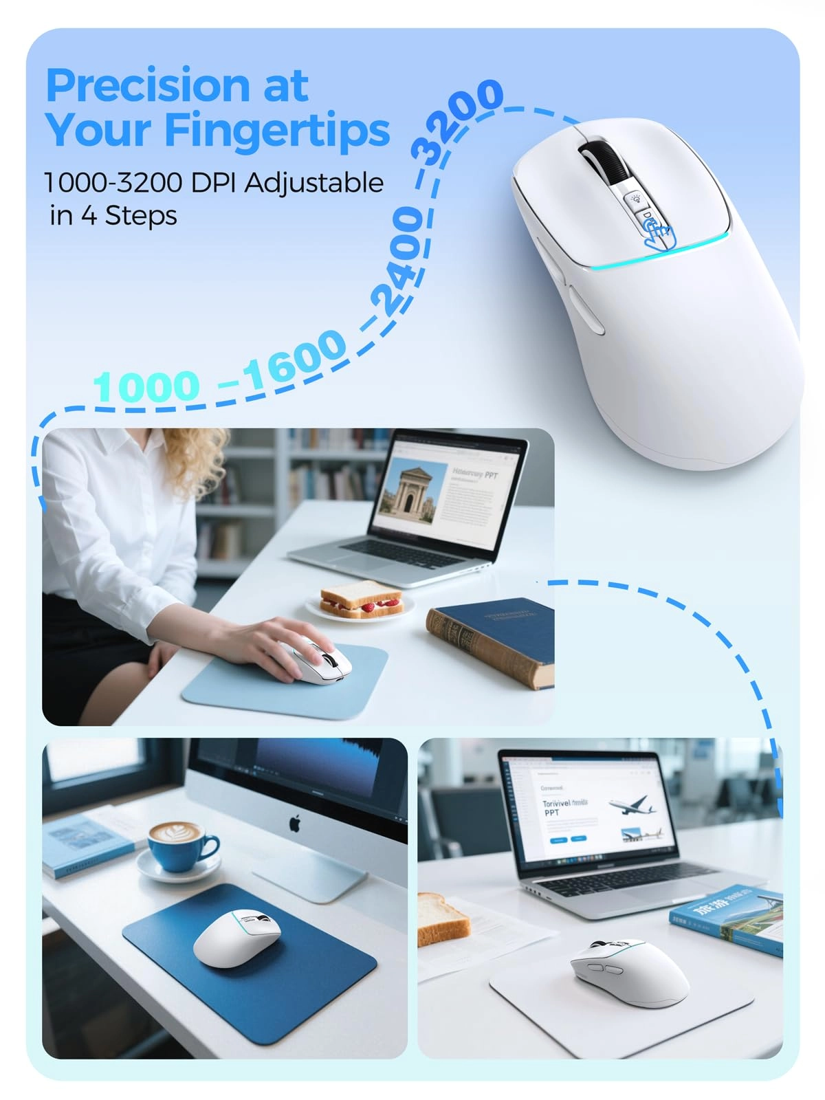 R108 Tri-Mode Wireless Mouse - Wireless