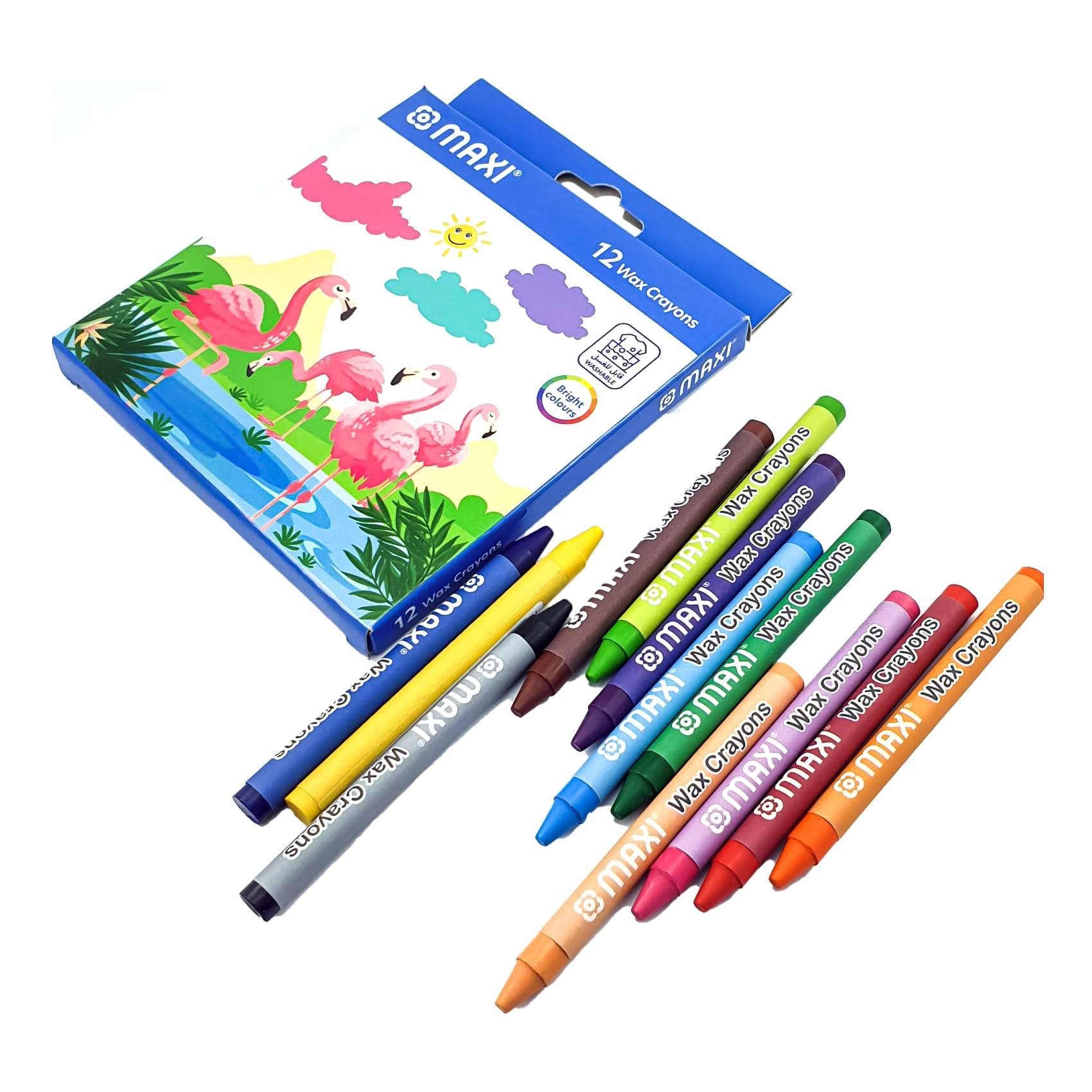 School Stationery Kit - Wax Crayons Colour Pencils Accessories
