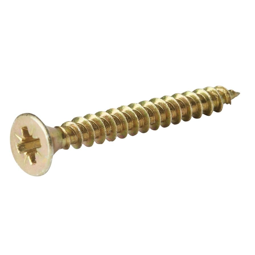 Diall Zinc-Plated Carbon Steel Wood Screw - 40 mm 4.5 mm