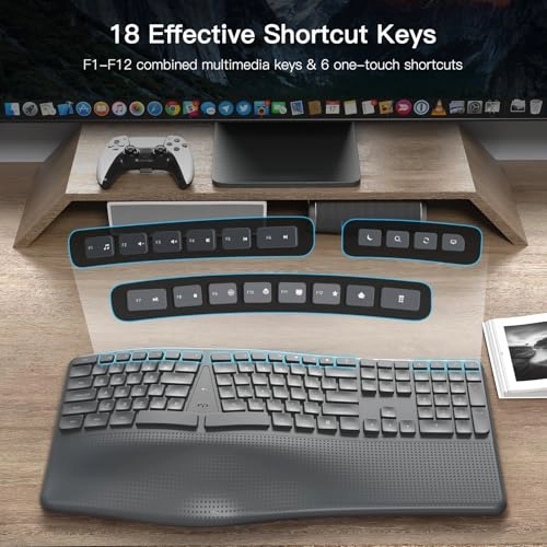 Ergonomic Wireless Keyboard - Wireless
