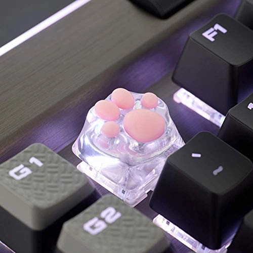 Cute Cat Paw Keycap - Transparent Version ESC Keycap Cherry MX/Gateron Compatible
