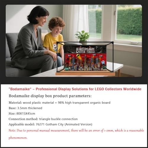 Display Case - Compatible with Lego 76271 80 x 15 x 45 cm
