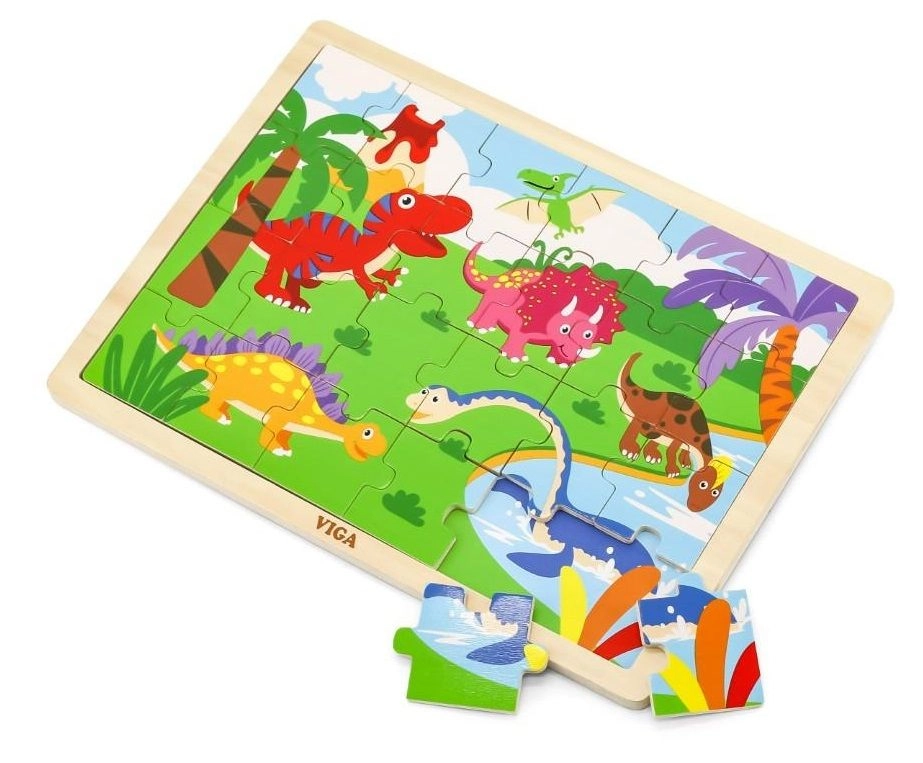 Dinosaurs Wooden Puzzle (SW-51460) - 24 pcs