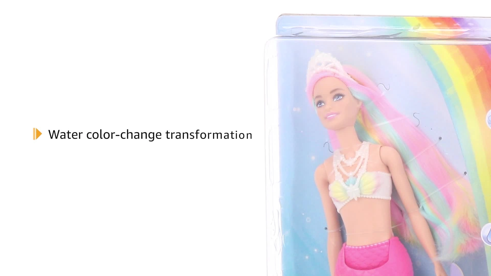 Barbie Dreamtopia Rainbow Magic Mermaid Doll - Water-Activated Color Change Ages 3+