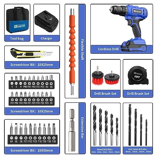 Cordless Drill Set - 2 Amp Hours 20 Volts