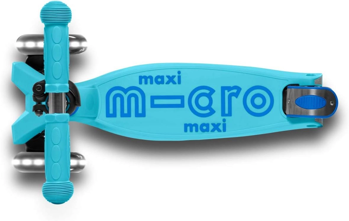 Maxi Deluxe 3-Wheel Kick Scooter – 120/80 mm LED Foldable