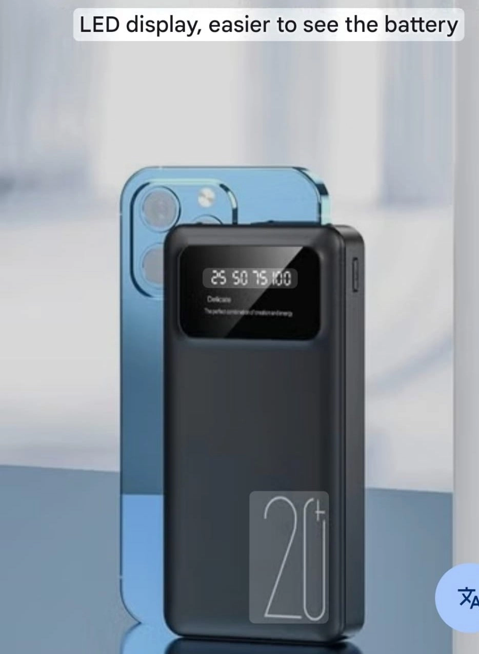Mini Portable Power Bank - 20000 mAh Fast-Charging 2.0