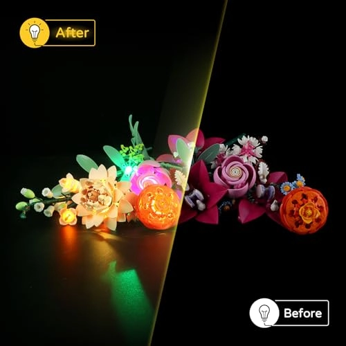 LED Light - 10342 Pretty Pink Flower Bouquet