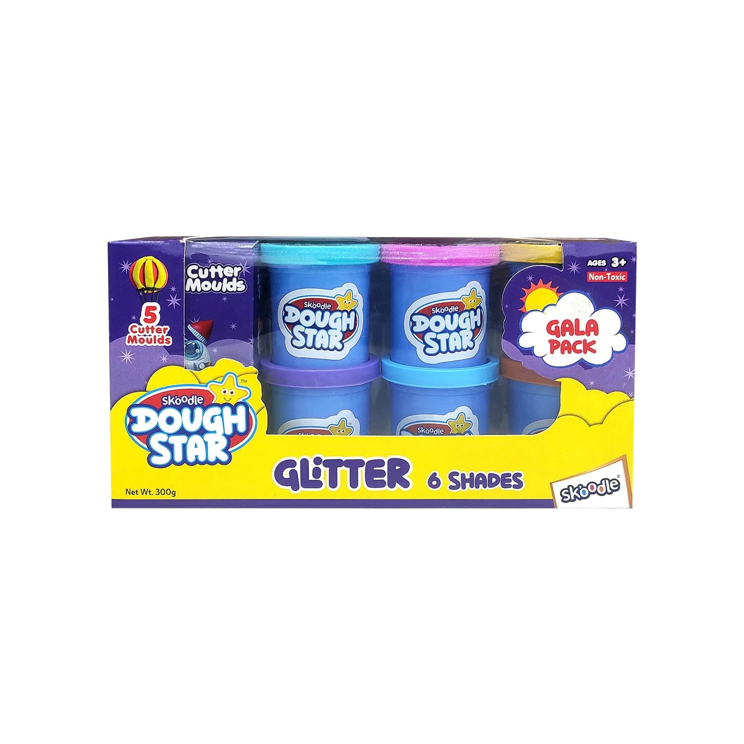 SKOODLE Dough Star Gala Pack - Plastic 410g 6pcs.