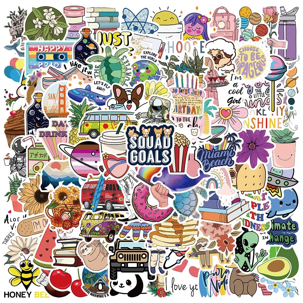 focri Cute Stickers - 100Pcs
