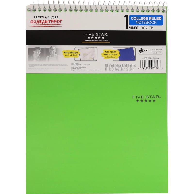 Steno Notebook 8.5 X 11 in Spiral - Lined 100 Sheets