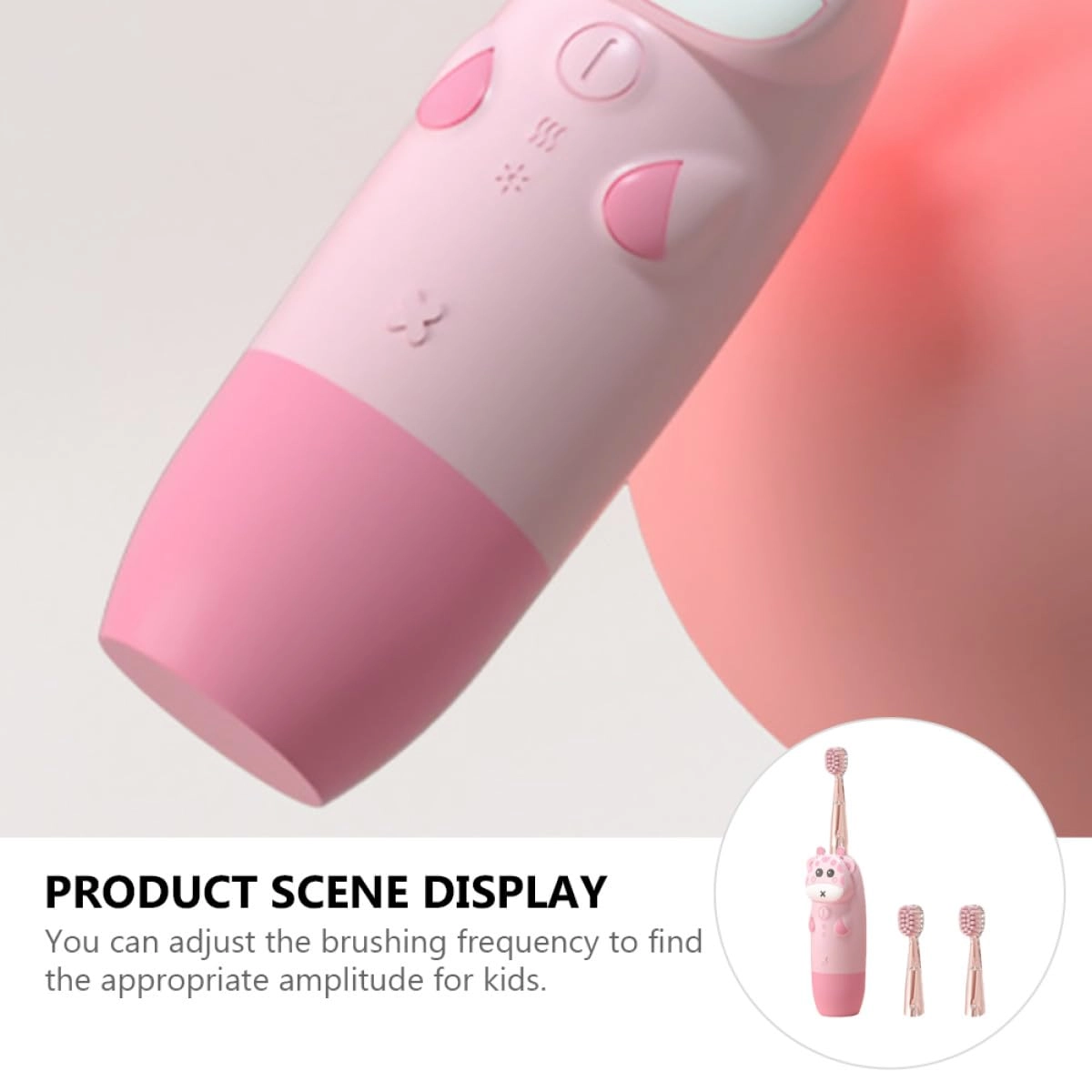 I4Y910TLSET06K14CTF - Sonic Electric Toothbrush Pink USB Rechargeable 4 Soft Bristle Heads