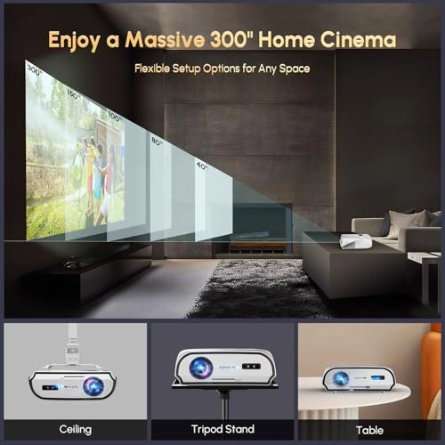 Google TV Projector - 1900 ANSI Lumens 3840 x 2160