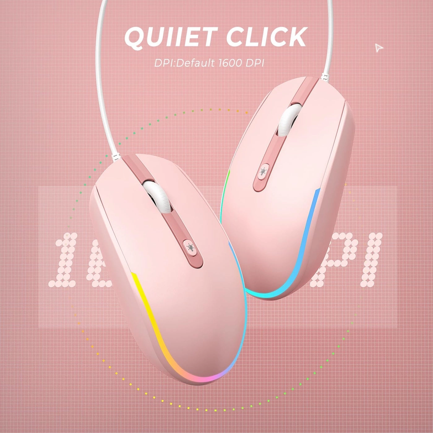 Wired LED RGB Backlit Mouse - USB
