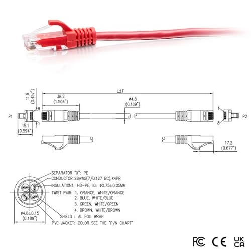CAT6A Extra Flexible Slim Ethernet Cable - 4.5M (15Foot)
