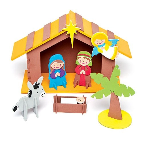 Baker Ross 3D Nativity Stable Kit - 6.7in. x 5.1in. For 5+ years
