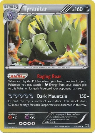 Pokemon USA, Inc. Tyranitar 56/124 - XY Fates Collide