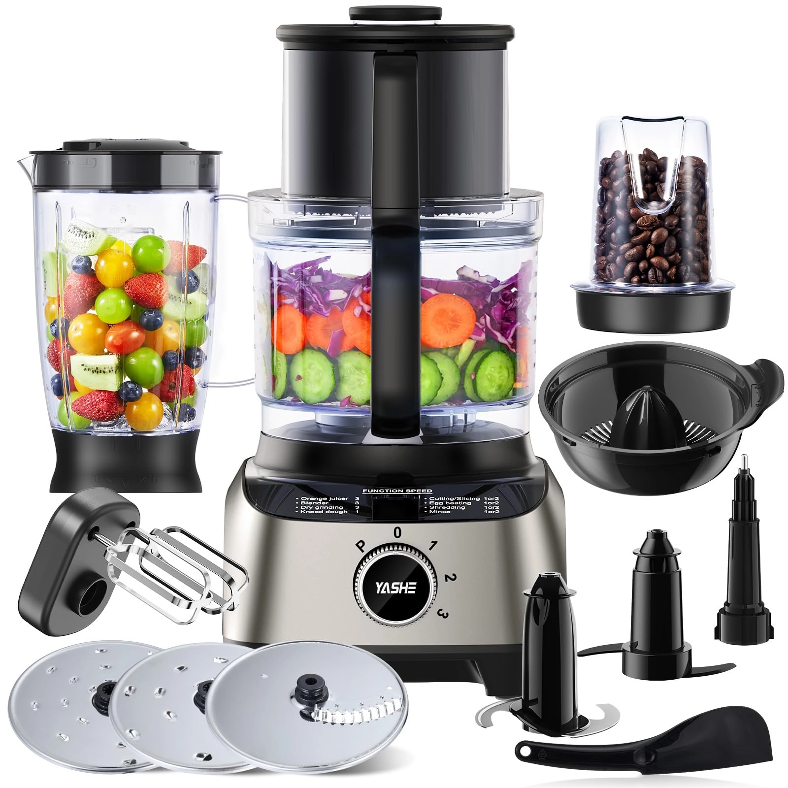 YASHE Multifunctional Food Processor - 2.5L 1300W