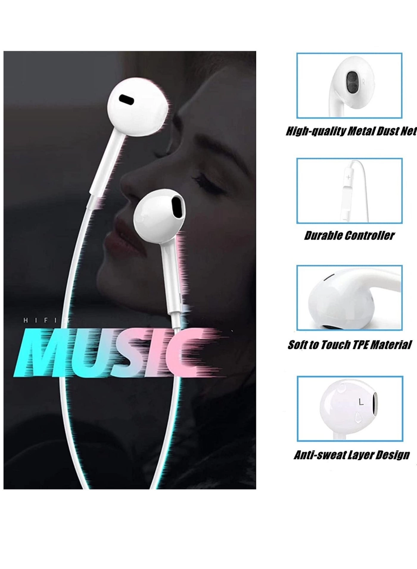 Lightning Headphone Wired Headset