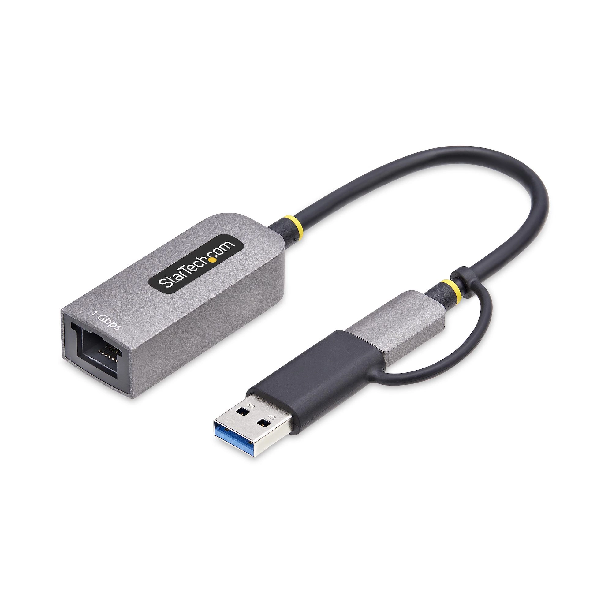 USB C to Dual Port Gigabit Ethernet Adapter - USB C