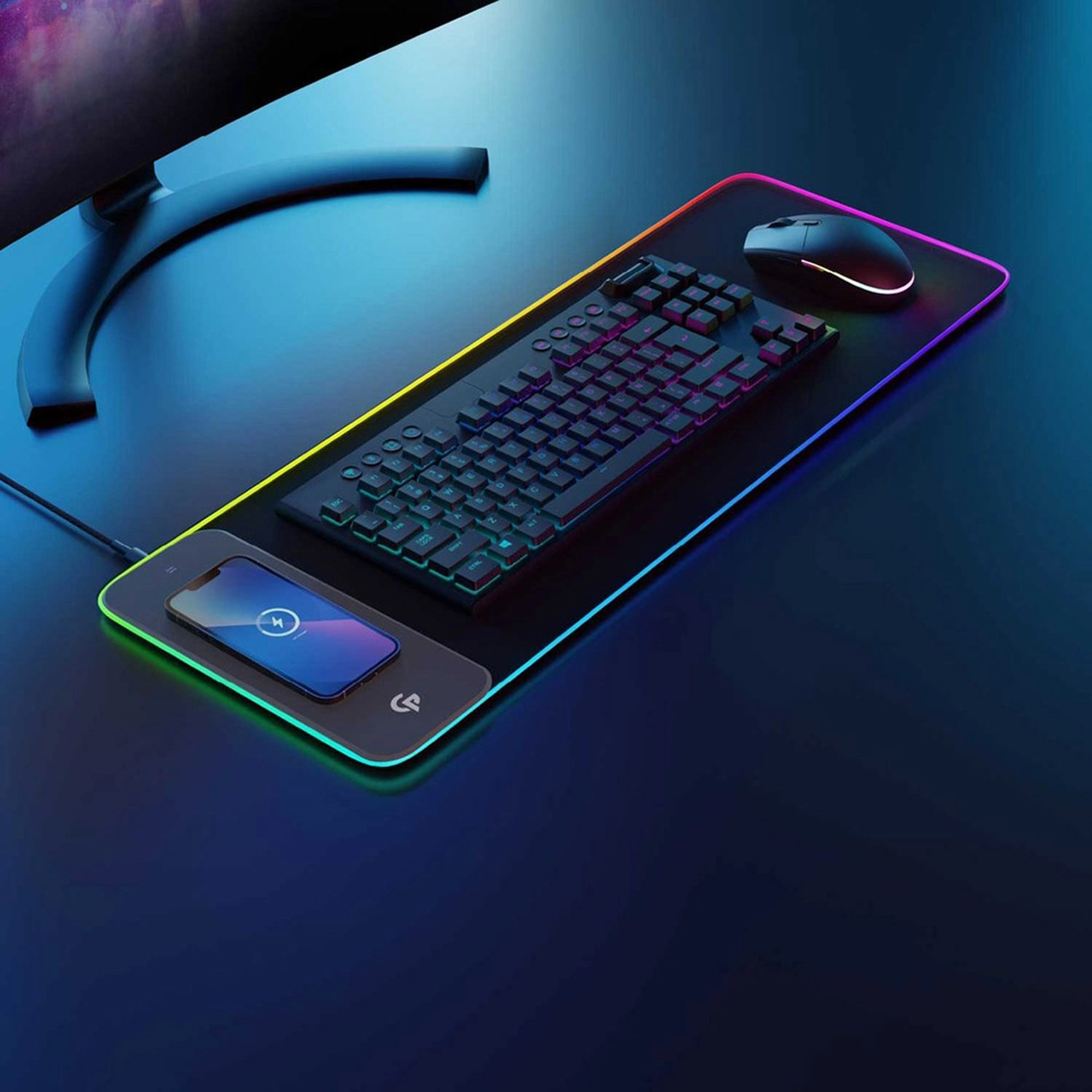 RGB XL Wireless Charging Gaming Mouse Pad - 80x30 cm