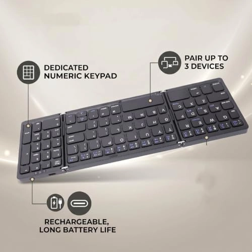 Foldable Keyboard Mouse Combo - Wireless