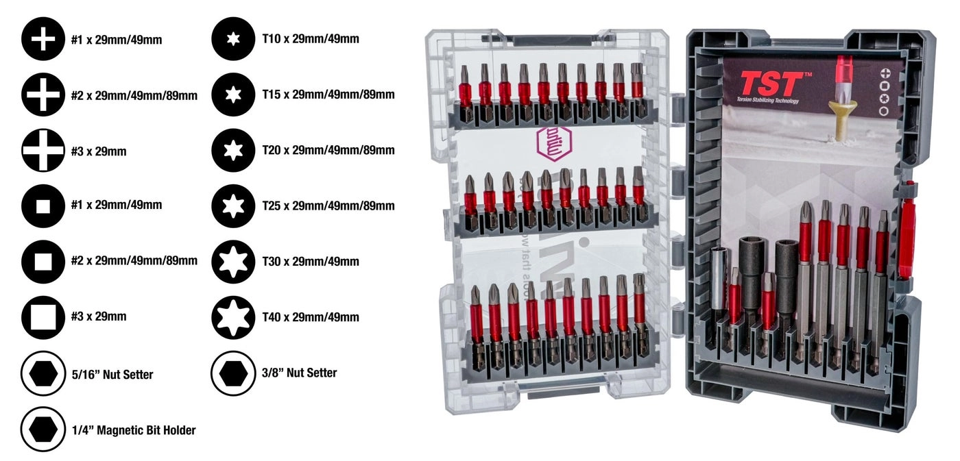 76884 - 40 Piece MaxxTor Impact Bit Set