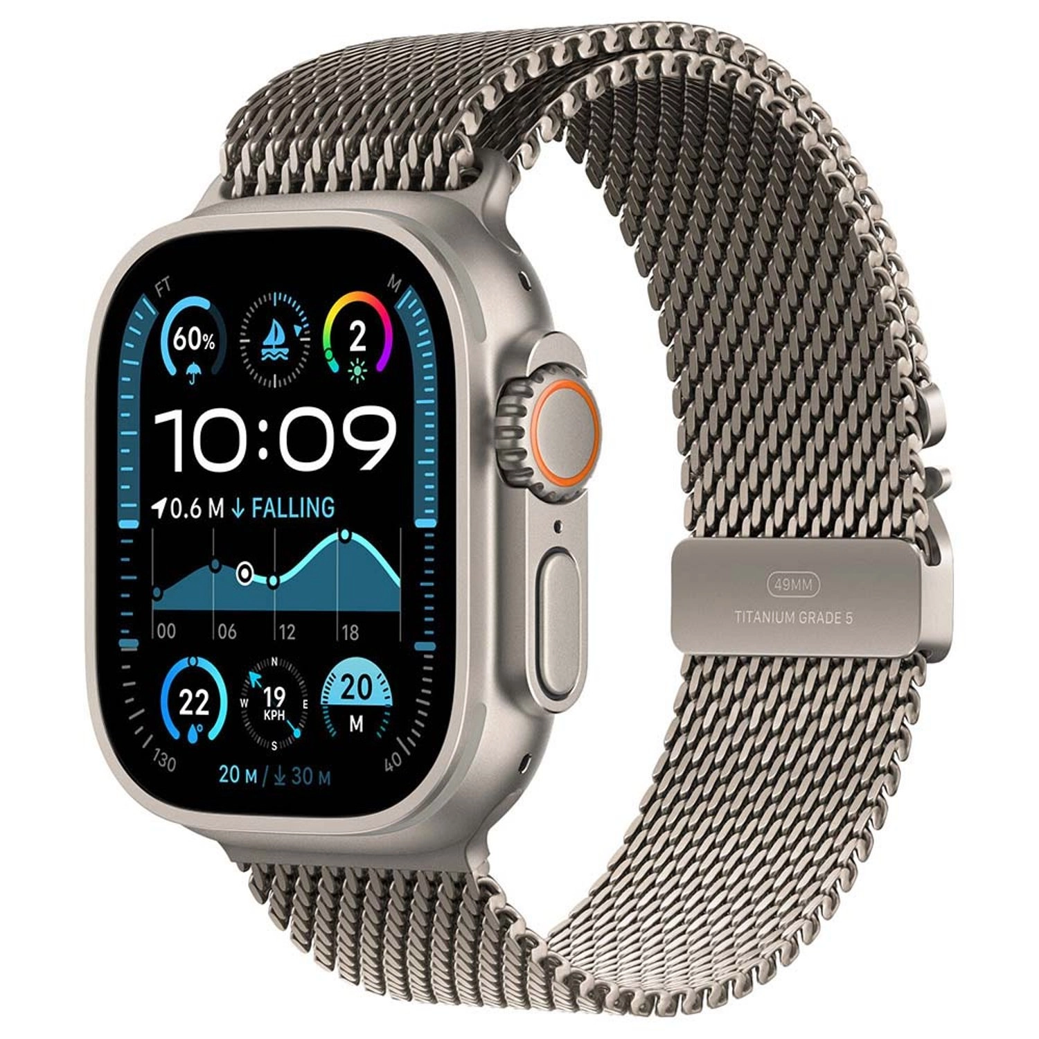 Titanium Milanese Loop for Apple Watch - 49mm