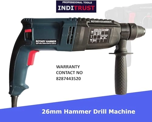 Electric Hammer Reversible Drill - 1250W 26mm 3Pc SDS Bit