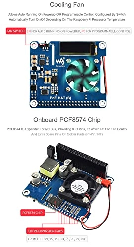 PoE HAT (B) - 5V 2.5A 37V 57V 802.3af