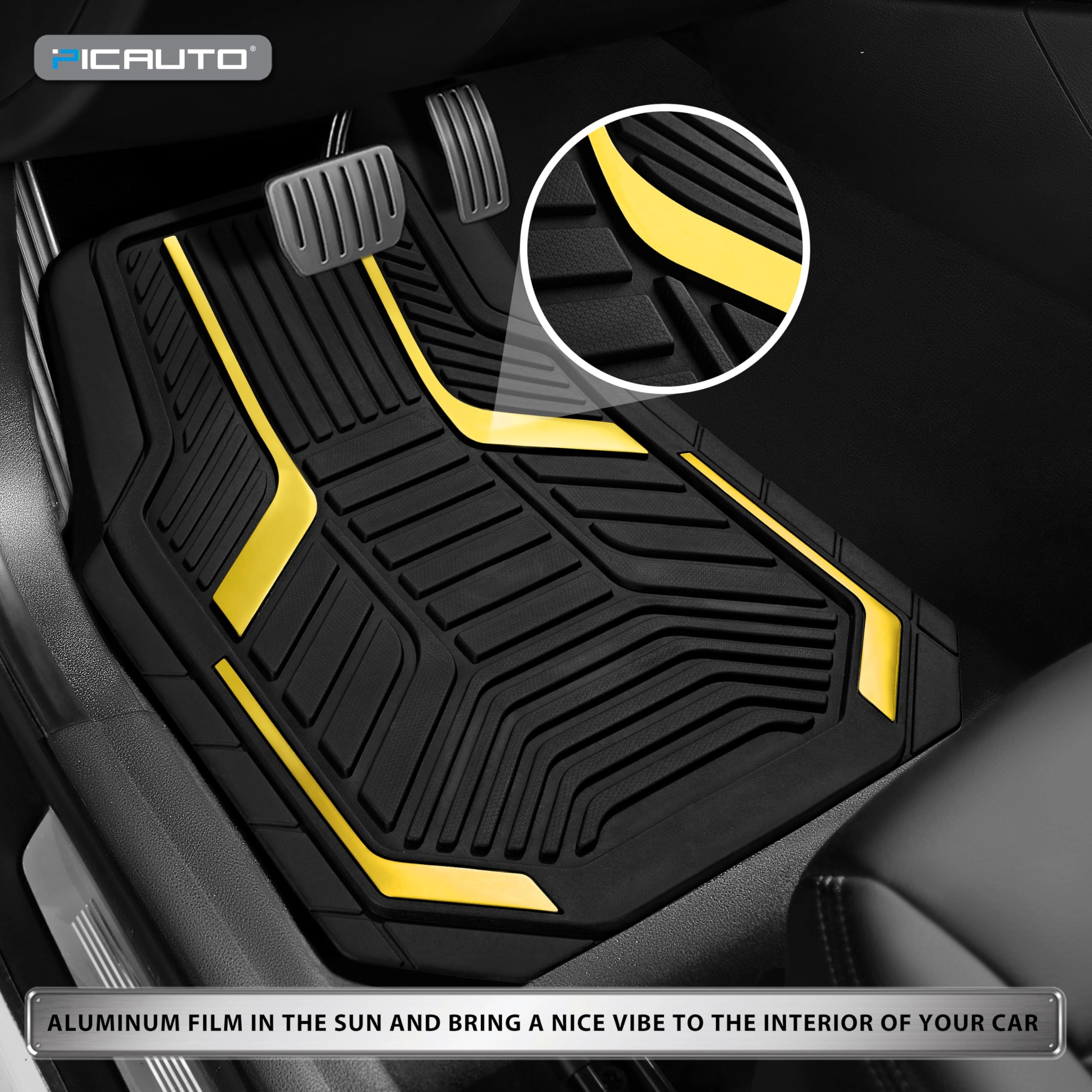Heavy Duty Rubber Floor Mats - Pink Universal Fit