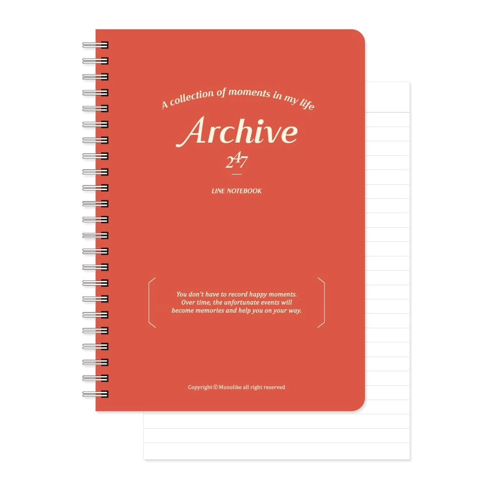 Archive A5 Spiral - Lined 98 Pages